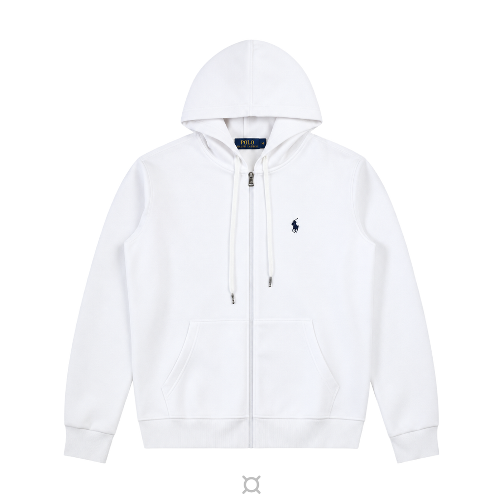 VAULT - Ralph White Zip-Up Hoodie